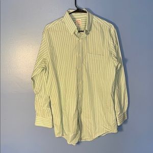 Brooks Brother Blue & Green Stripped Button Down